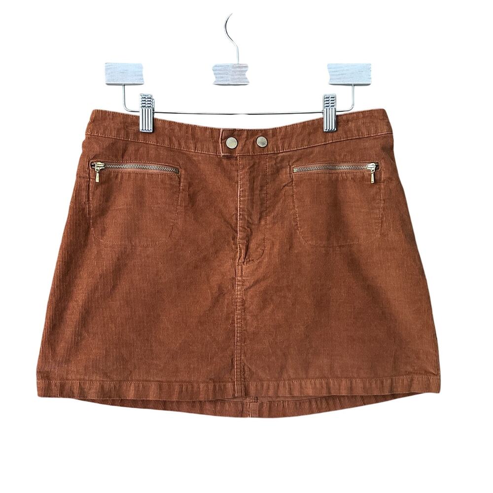 Abercrombie & Fitch Brown Corduroy Skirt 8 Womens